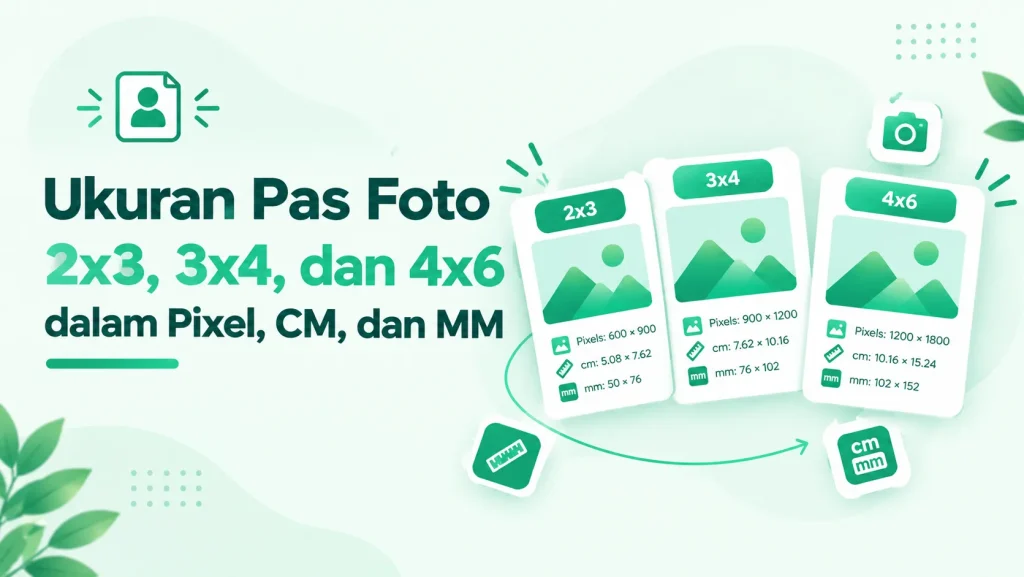 Ukuran Foto Paspor 2x3, 3x4, dan 4x6 dalam cm, mm, dan piksel
