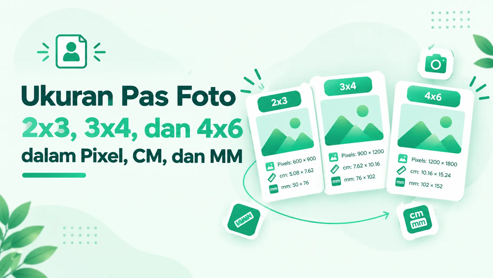 Ukuran Foto Paspor 2x3, 3x4, dan 4x6 dalam cm, mm, dan piksel