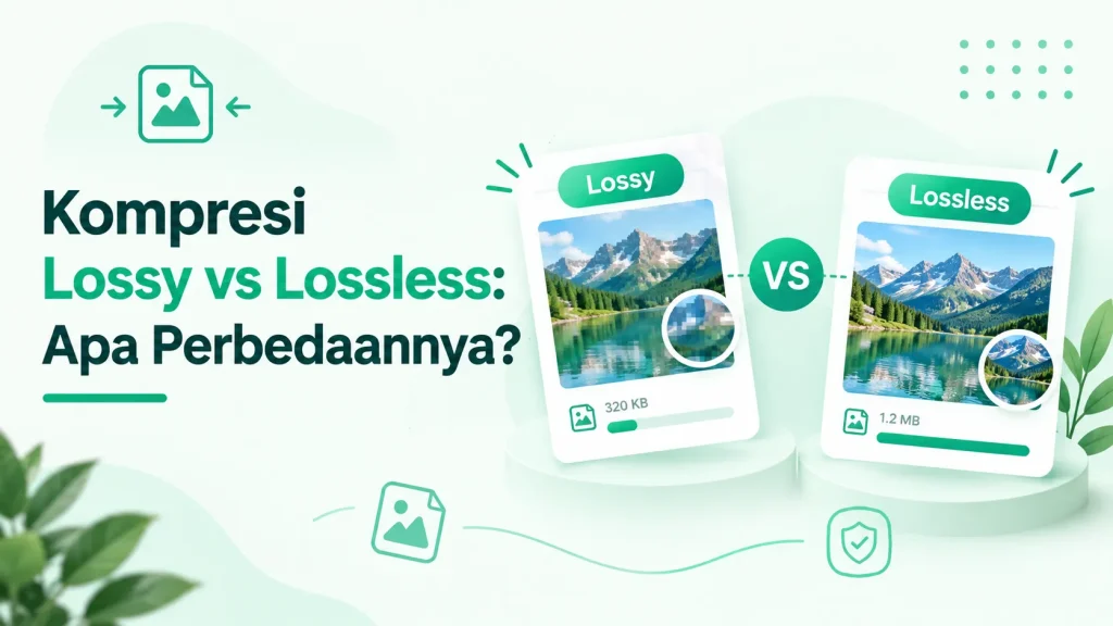 Kompresi Lossy vs. Lossless untuk kualitas dan ukuran gambar